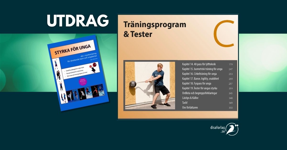 Träningsprogram och tester, utdrag ur del C, Styrka för unga