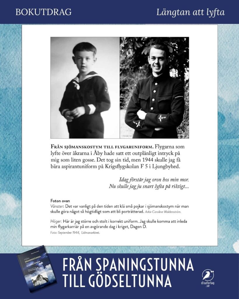 Från sjömanskostym till flygare. Bokutdrag, akt 2, Narkrigetkom-Ur Från spaningstunna till Gödseltunna, Disa förlag.